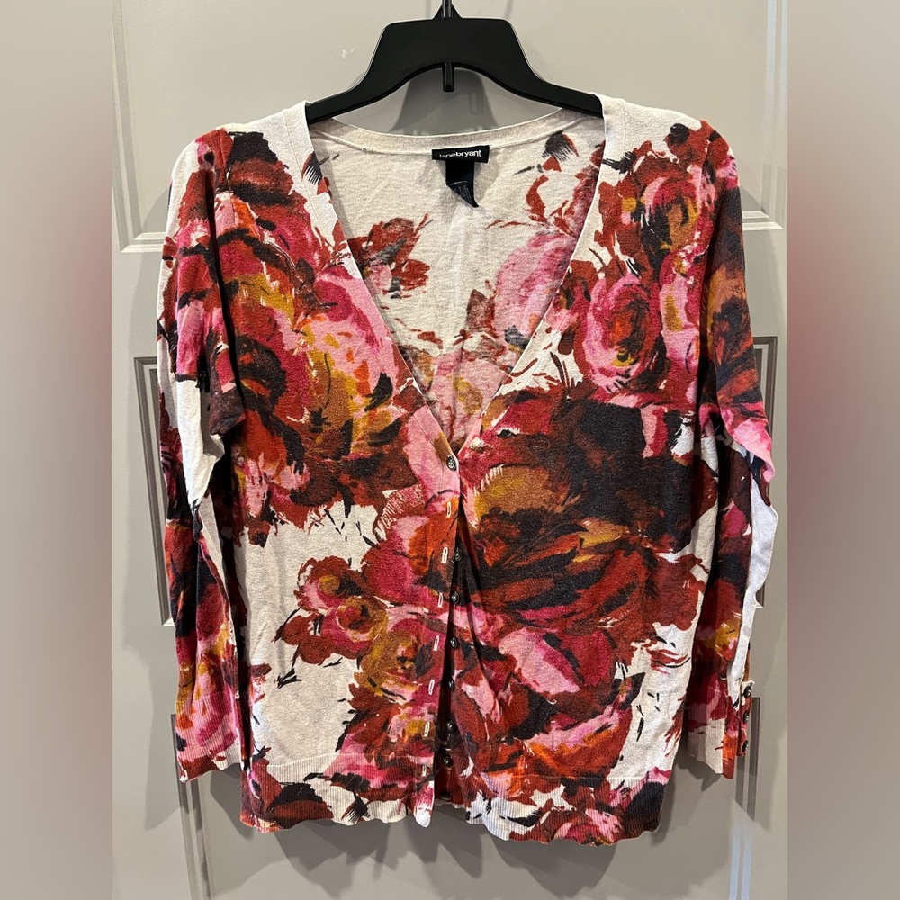 Lane Bryant floral cardigan